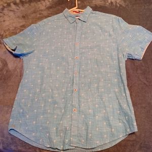 Denim & Flower Shirt Large